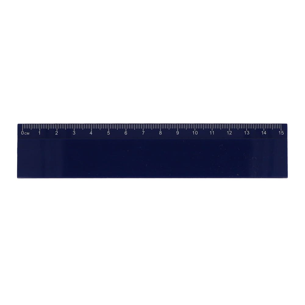 Liniaal 15cm - voor bedrijven en relatiegeschenken - donkerblauw