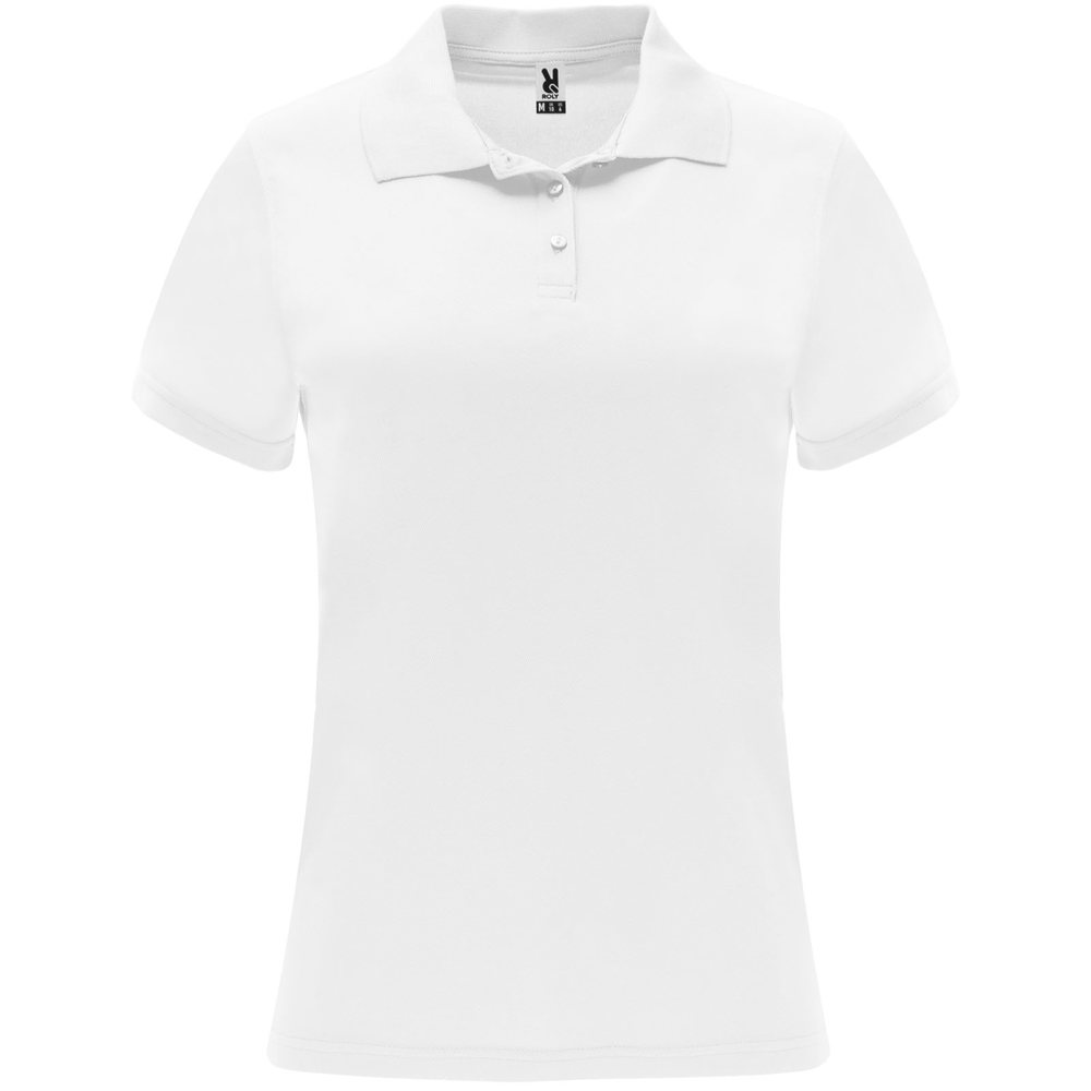 Monzha sportpolo met korte mouwen voor dames - met logo of onbedrukt bestellen - Wit