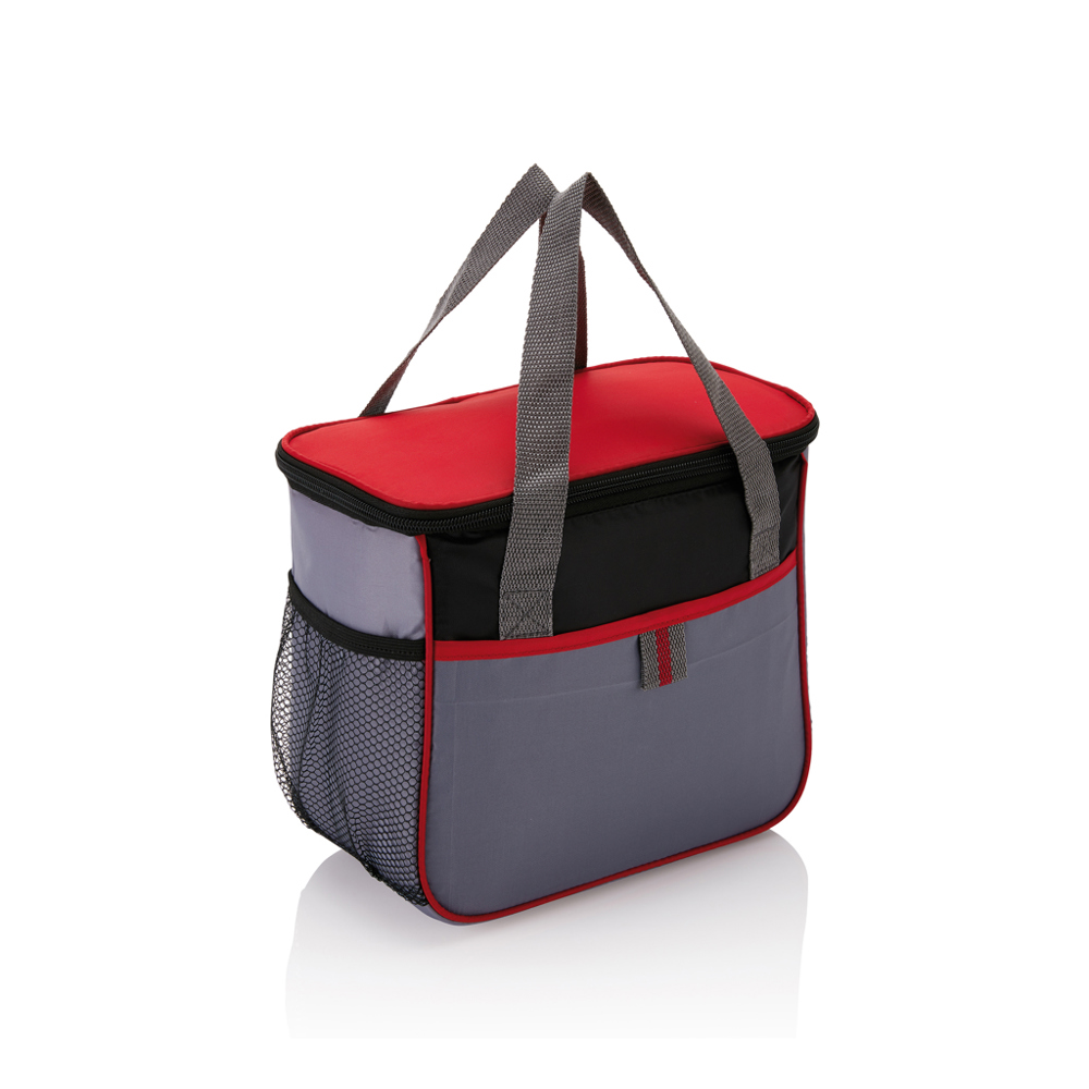 Basic koeltas - kopen of bedrukken - rood, grijs (± PMS 200/ ± PMS Cool Grey 8)