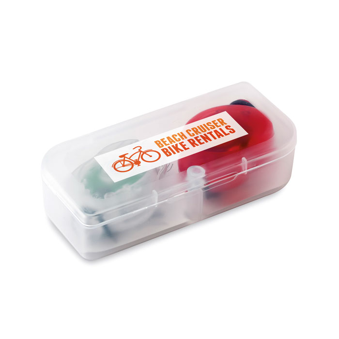 BYLUX - 2 Fietslichten in PP doos - met logo of onbedrukt bestellen
