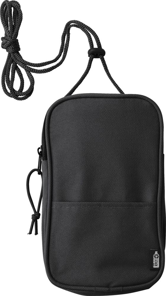 Polyester rPET (600D) kruisschoudertas Gracelyn - kopen of bedrukken - Zwart