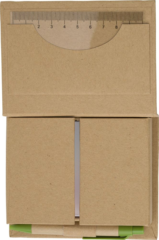 Kartonnen memoblaadjeshouder Glenn - kopen of bedrukken - lichtgroen