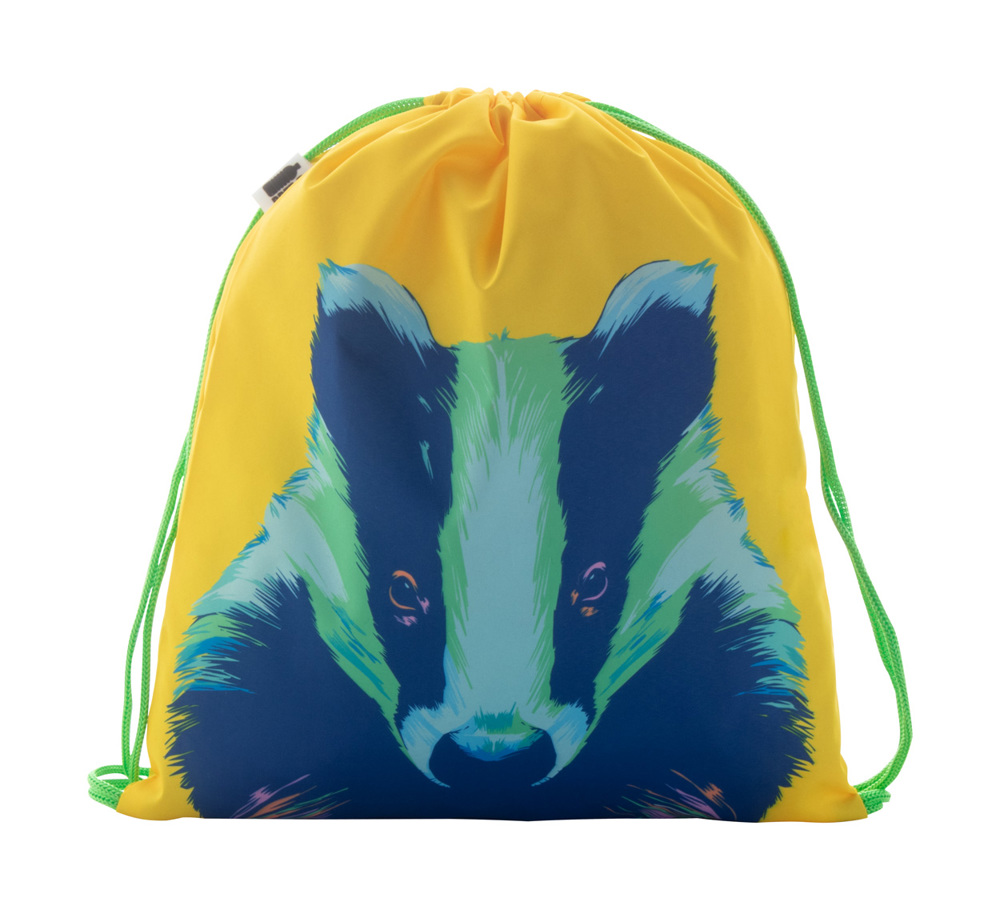 CreaDraw Kids RPET - custom made gemaakte tas met trekkoordsluiting voor kinderen - bedrukt of onbedrukt - groen/wit