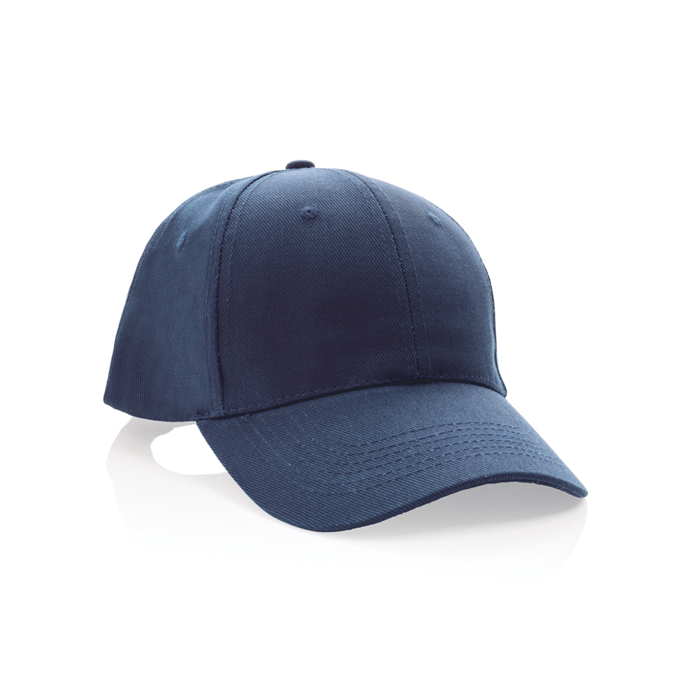 Impact AWARE™ 6 panel 280gr gerecycled katoenen cap - voor bedrijven en relatiegeschenken - donkerblauw (± PMS 539)