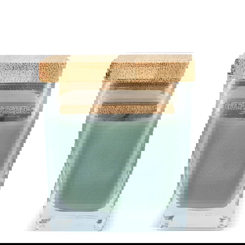 Chakra plantaardige kaars in glazen houder