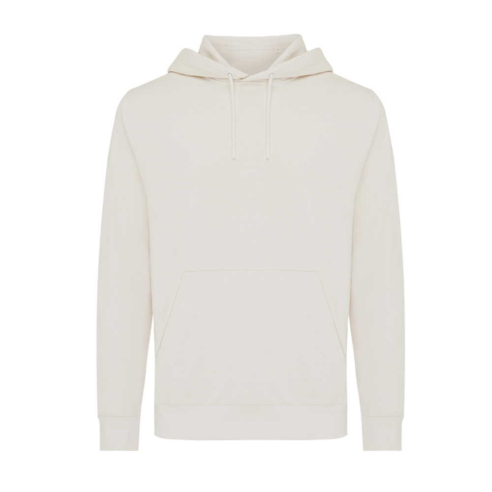 IQONIQ Rila lichtgewicht gerecycled katoen hoodie - bedrukt of onbedrukt verkrijgbaar - ivory white (± PMS 12-2103 TCX)