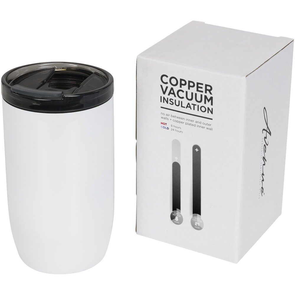 Lagom 380 ml koper vacuüm geïsoleerde beker - met logo of onbedrukt bestellen - Wit