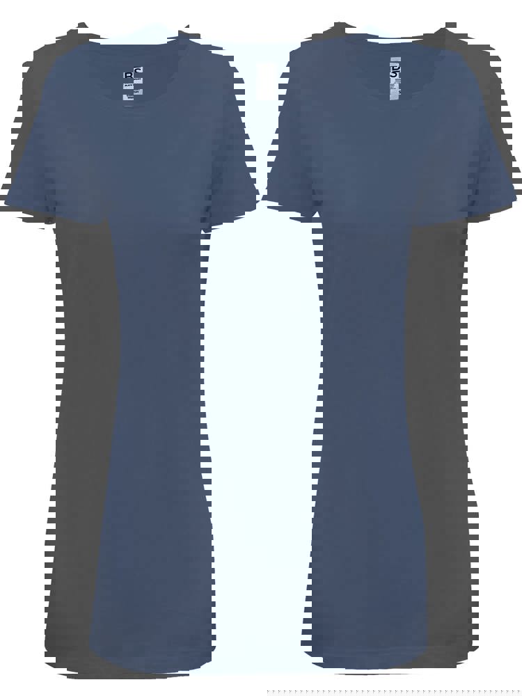 BS Evolution dames t-shirt, 150 gr/m² - bedrukt of onbedrukt verkrijgbaar - Denim
