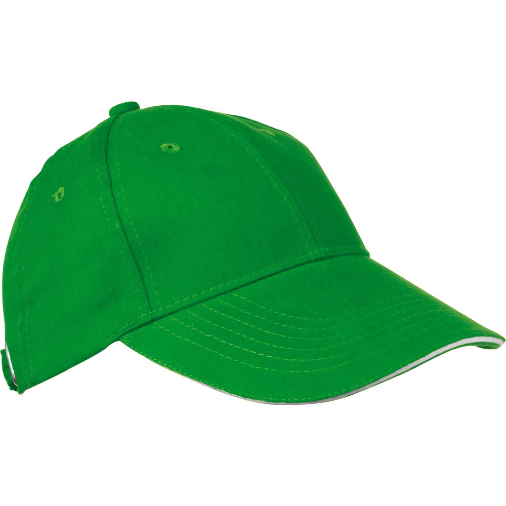 6-panel sandwich katoenen baseballcap - kopen of bedrukken - groen