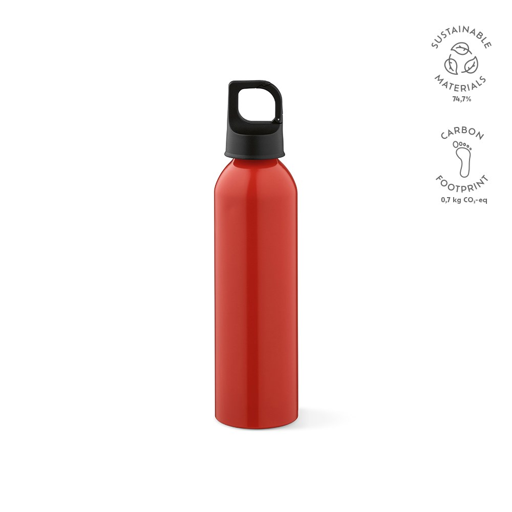 Mackenzie-fles gerecyclede aluminium 690 ml - bedrukt of onbedrukt verkrijgbaar - Rood