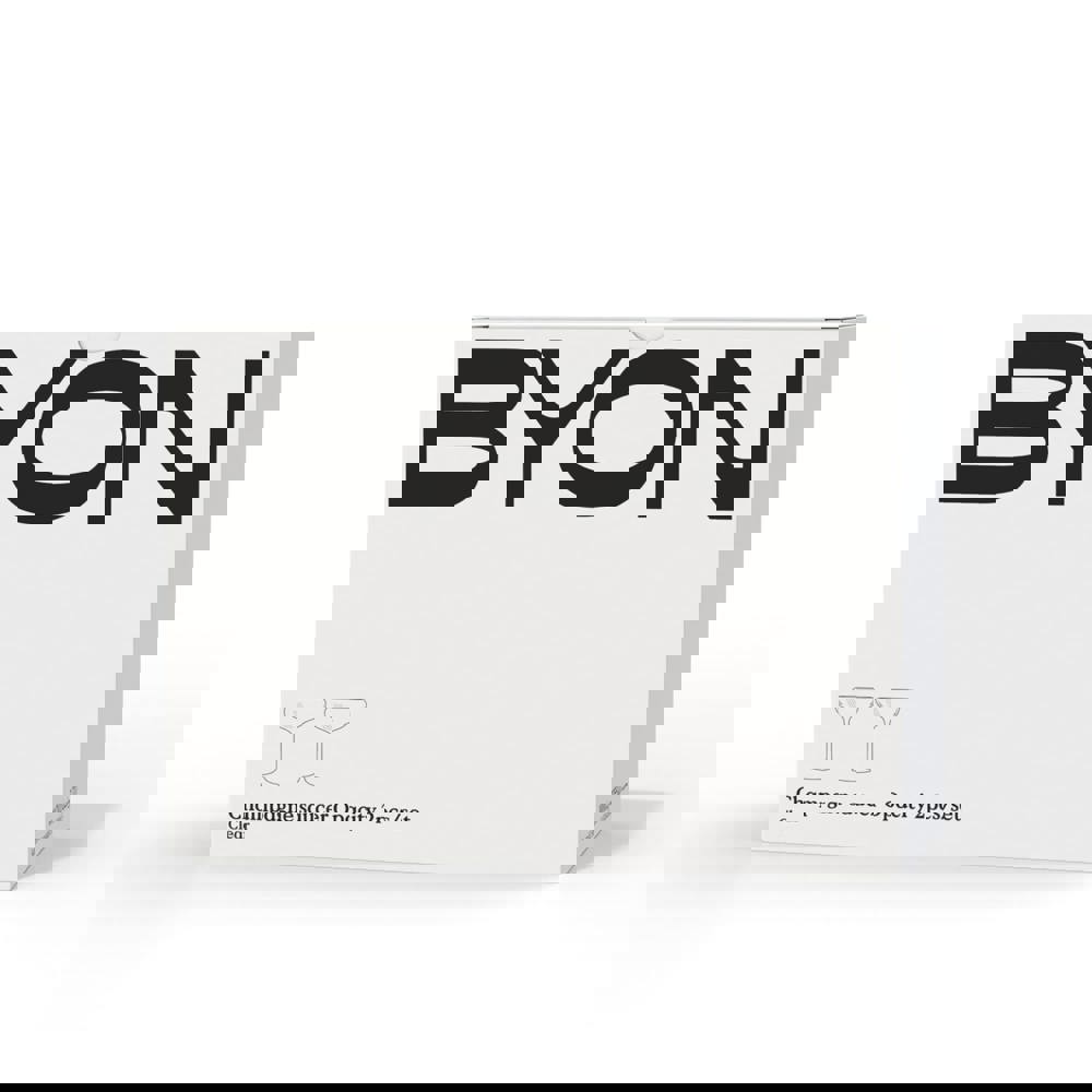 Byon Opacity set van 2 champagneglazen met stijlvol glas patroon 300ml