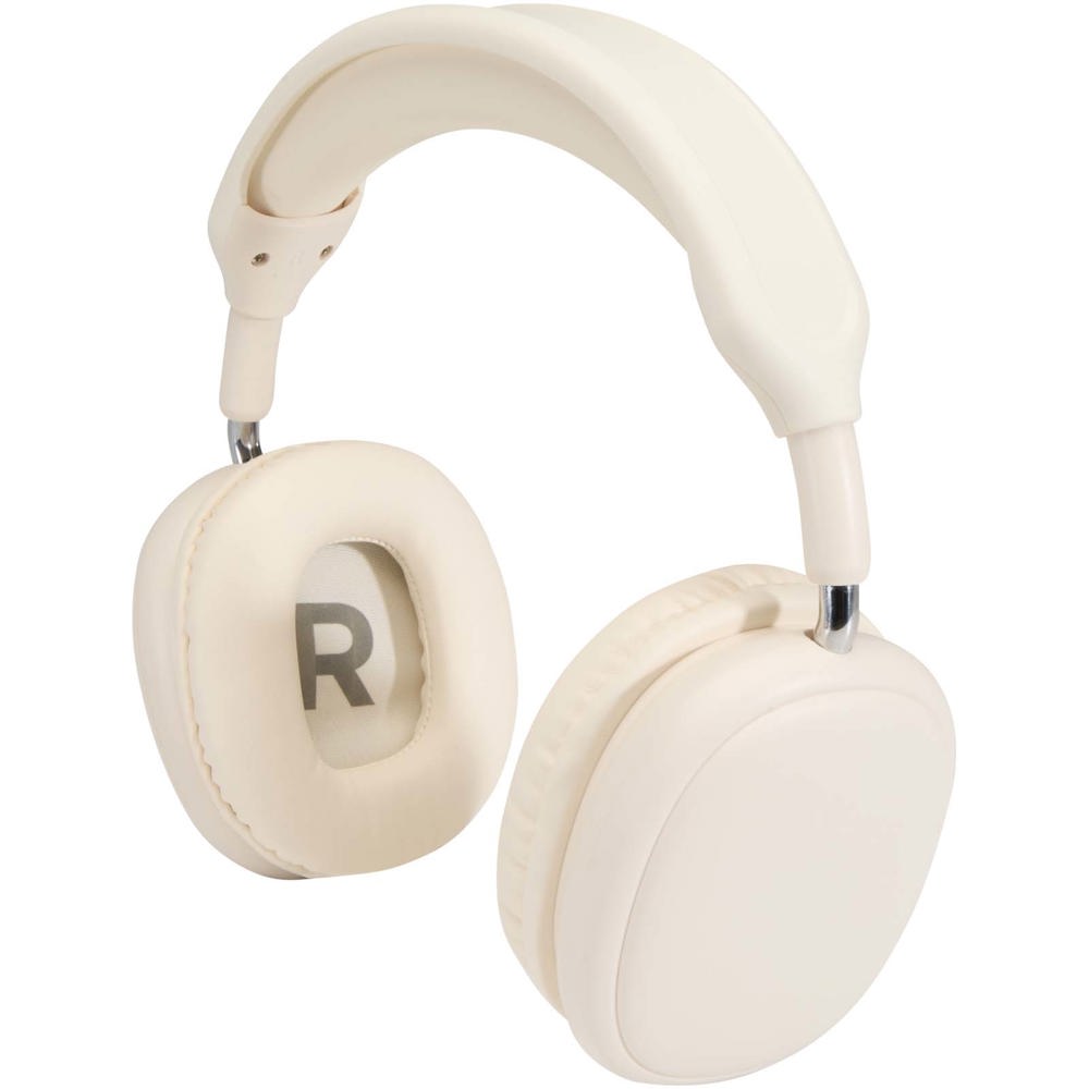 Alzir gerecycleerde plastic draadloze Bluetooth®-hoofdtelefoon over-ear - met logo of onbedrukt bestellen - wit