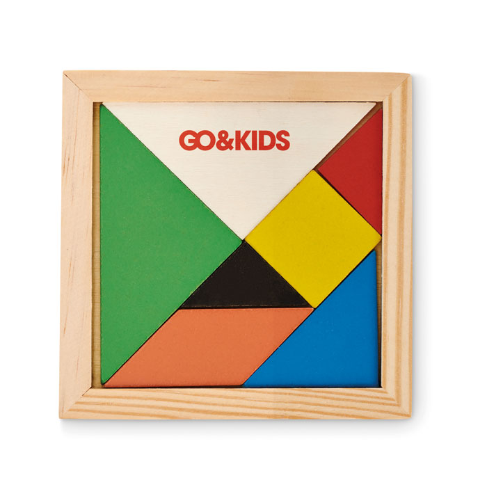TANGRAM - Tangram in hout - bedrukt of onbedrukt verkrijgbaar