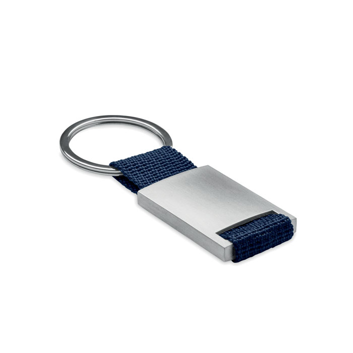 TECH - Metalen sleutelhanger - voor bedrijven en relatiegeschenken - Marineblauw