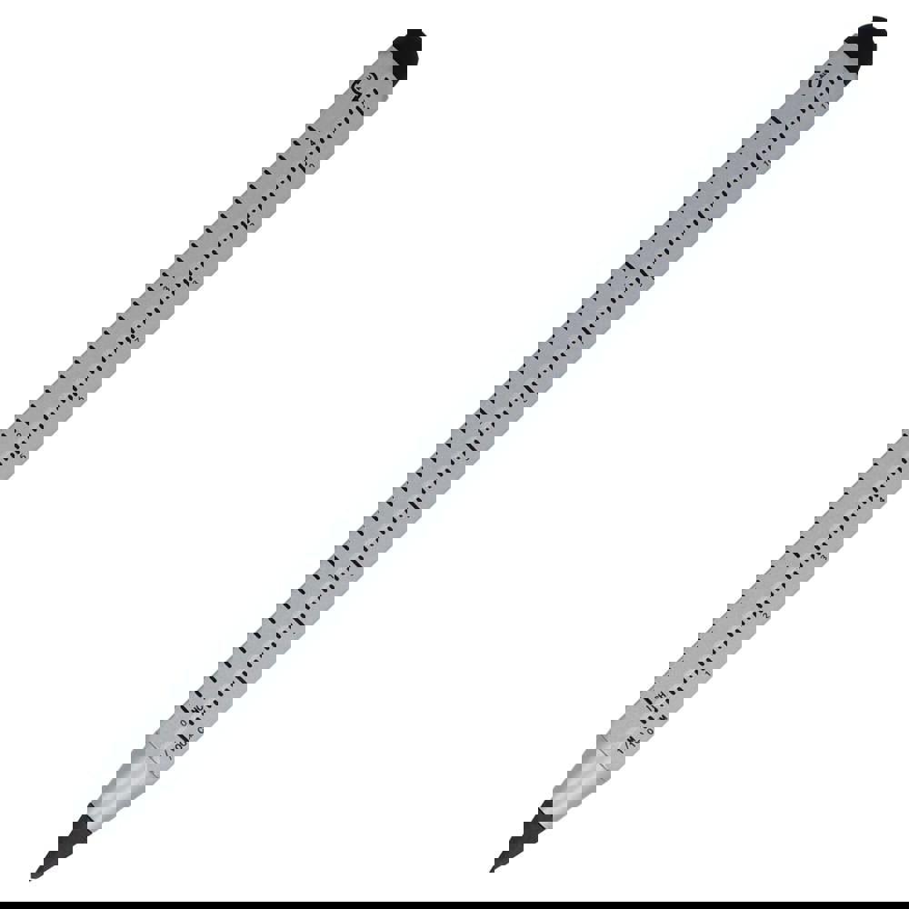 Duurzaam langlevende potlood & liniaal R-AL - bedrukt of onbedrukt verkrijgbaar - zilver