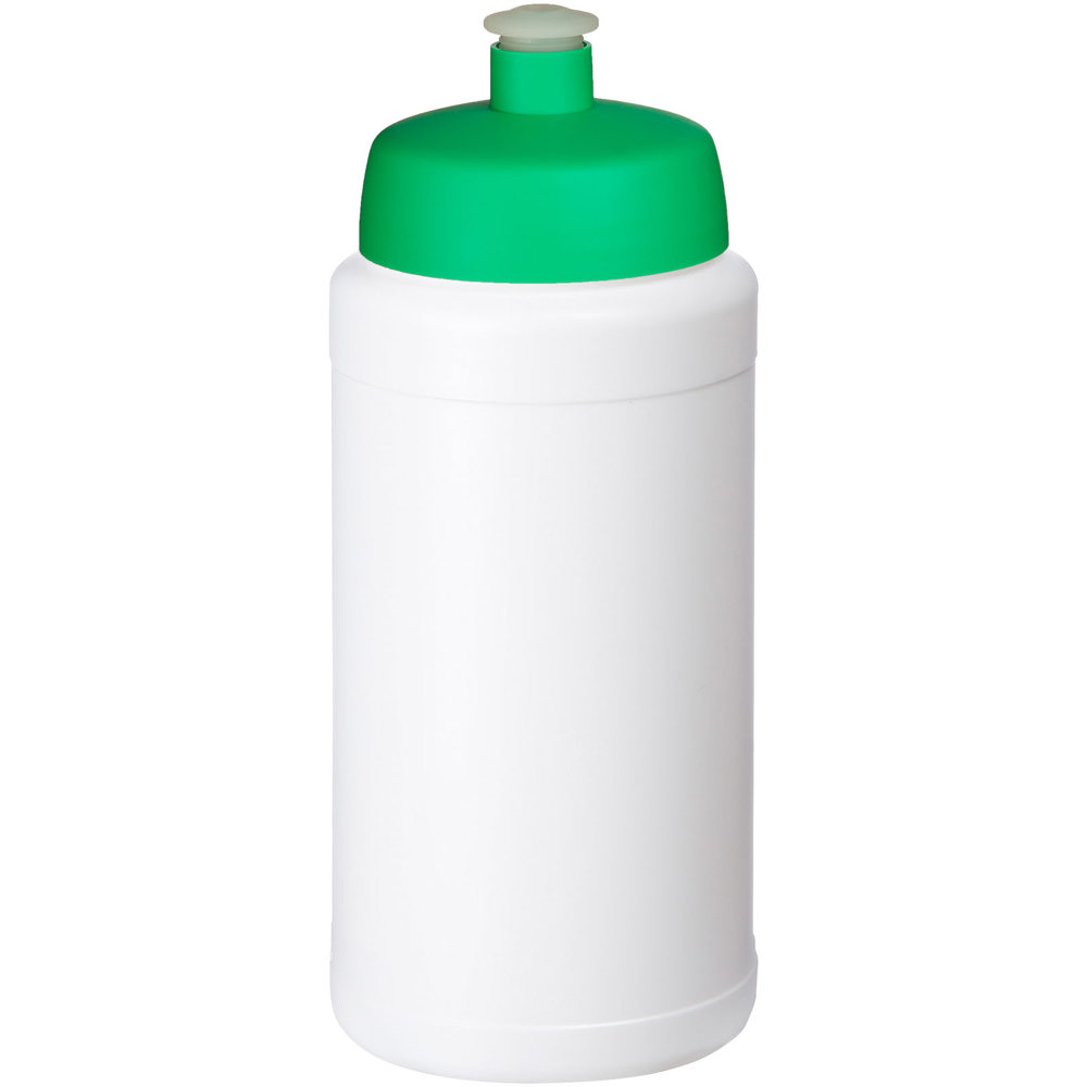 Baseline® Plus 500 ml drinkfles met sportdeksel - met logo of onbedrukt bestellen - Wit, Groen