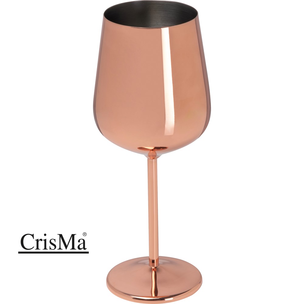 CrisMa wijnglas van rvs/koper, 500 ml - voor bedrijven en relatiegeschenken