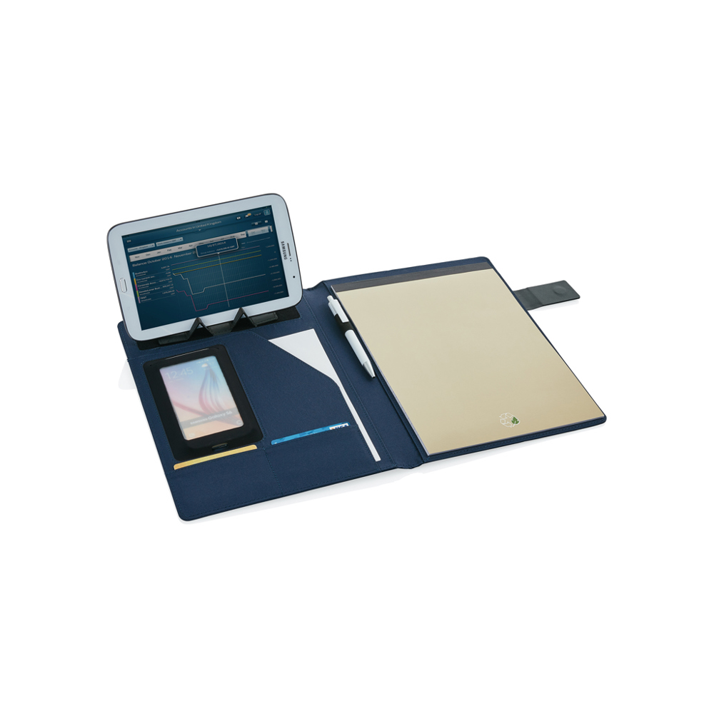 Basic tech portfolio - met logo of onbedrukt bestellen - blauw, zwart (± PMS 534/ ± PMS Black)
