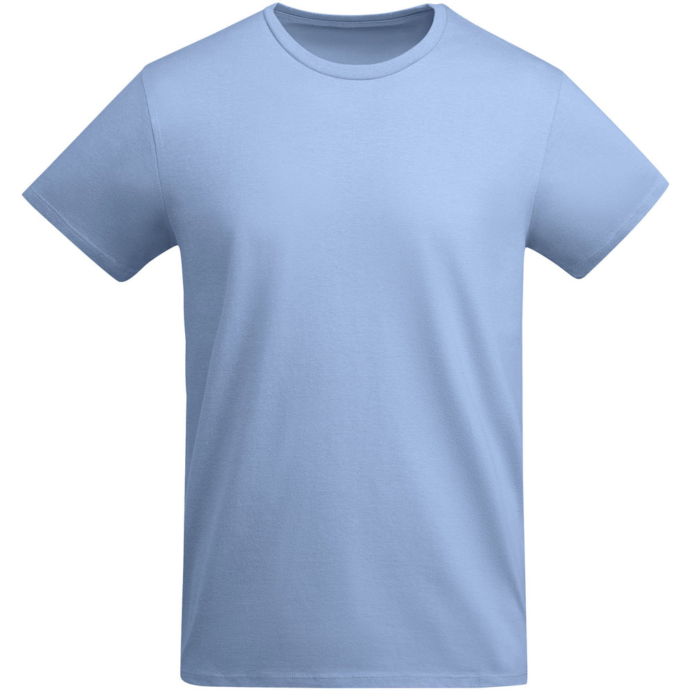 Breda biologisch katoenen herenshirt met korte mouwen - voor bedrijven en relatiegeschenken - Hemelsblauw