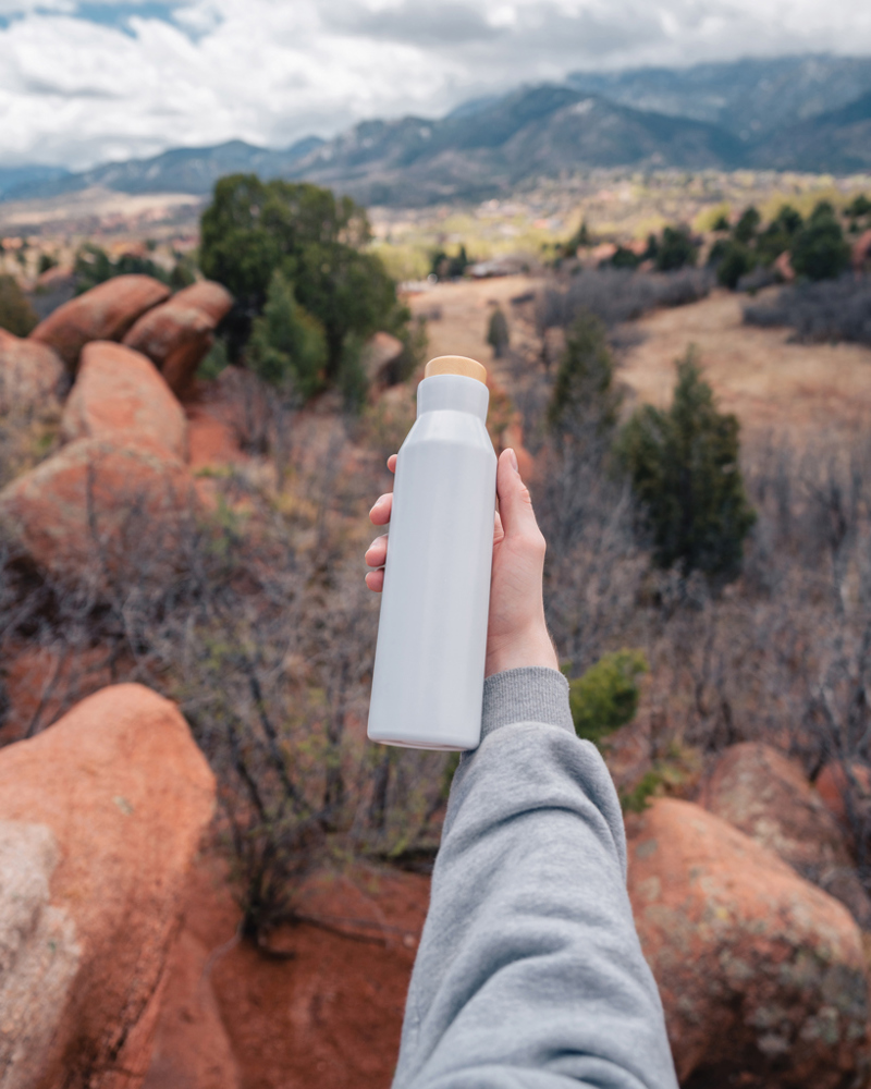 Gaia RCS-gecertificeerde gerecyclede rvs vacuümfles