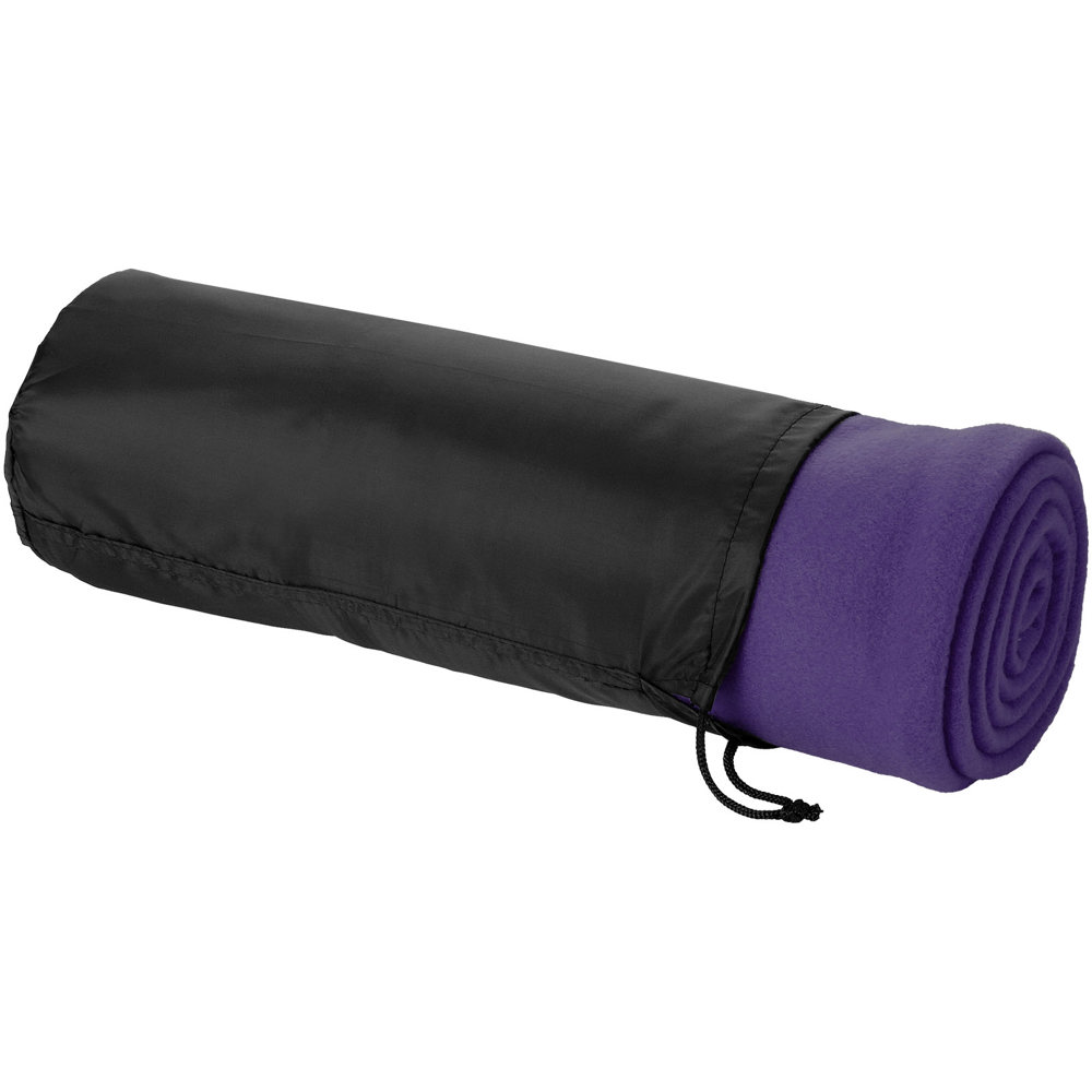 Huggy fleecedeken met hoes 150x120 cm - kopen of bedrukken - Paars