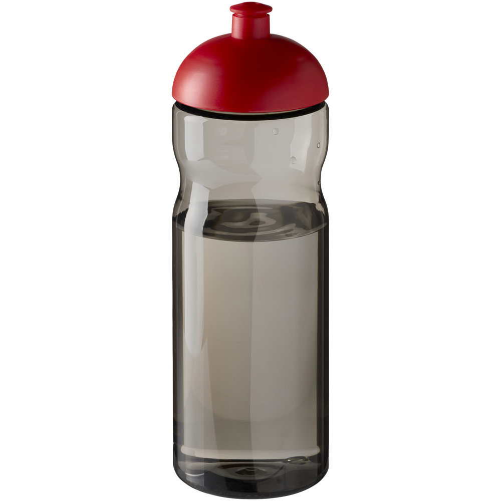 H2O Active® Eco Base 650 ml sportfles met koepeldeksel - met logo of onbedrukt bestellen - Houtskool, Rood