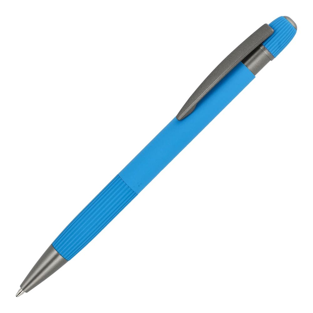 Aluminium balpen Toulouse Softtouch - met logo of onbedrukt bestellen - Lichtblauw
