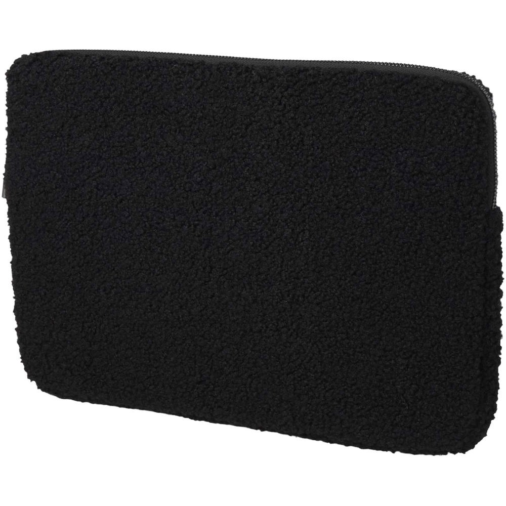 Bear 13 inch GRS gerecyclede sherpa laptophoes 2 l - met logo of onbedrukt bestellen - Zwart