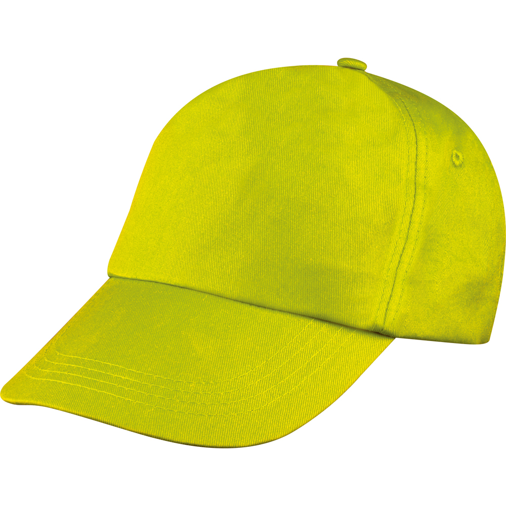AZO-vrij katoenen baseball-cap, 5 panels - bedrukt of onbedrukt verkrijgbaar - Appelgroen