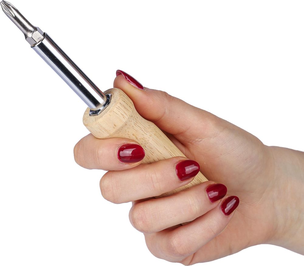 Rubberhout schroevendraaierset Leni