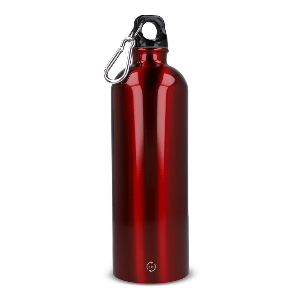 R-SS enkelwandige fles met karabijnhaak 750ml - kopen of bedrukken - Rood