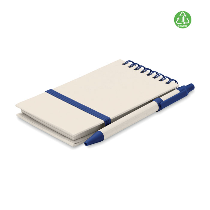 MITO SET - A6 Gerecycled karton notebook - kopen of bedrukken - Blauw