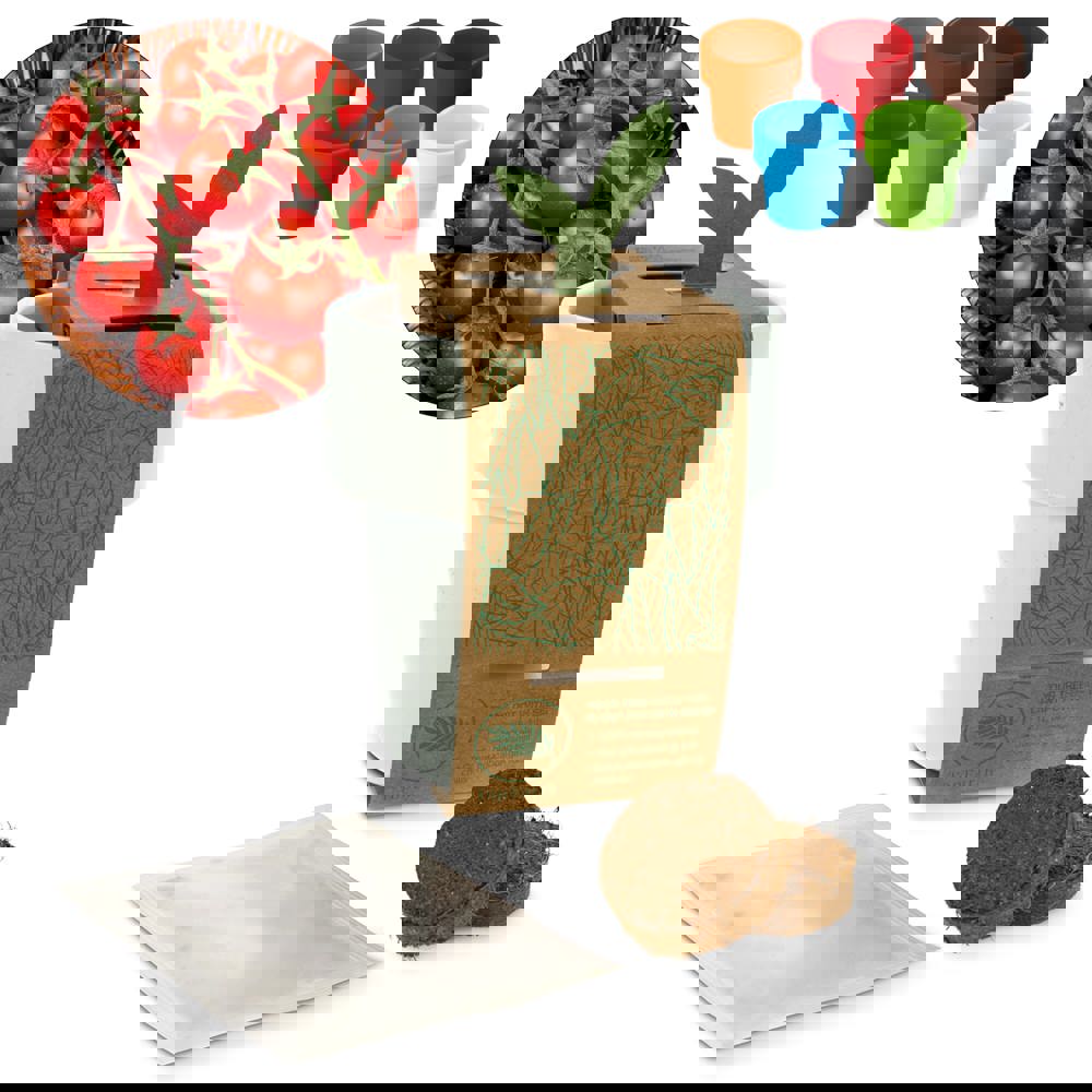 Hot-but-cool beker met kerstomaten zaadjes - voor bedrijven en relatiegeschenken