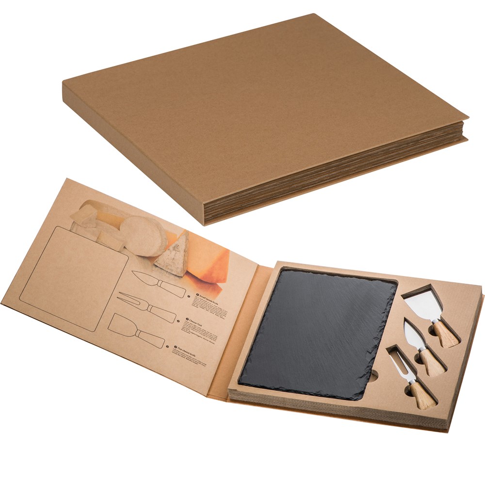 Kaasplank met verschillende assecoirres - bedrukt of onbedrukt verkrijgbaar