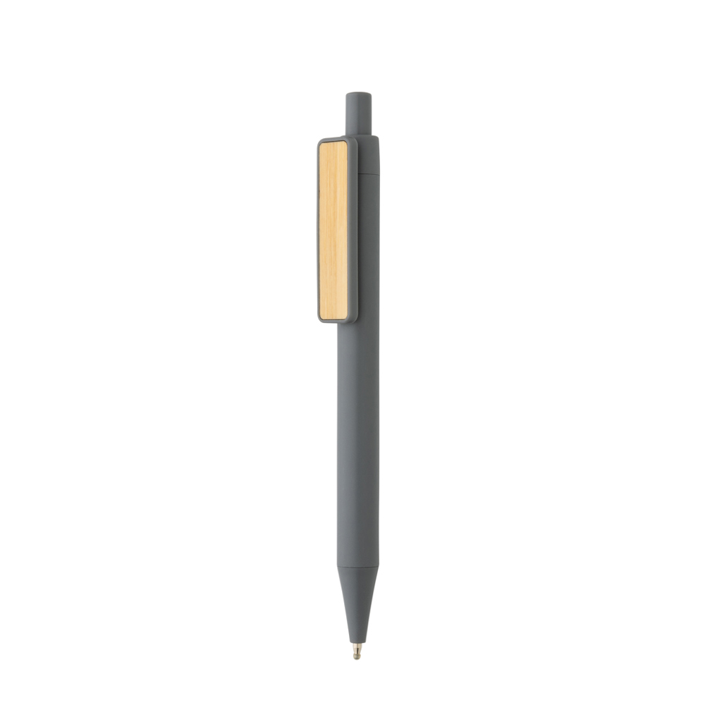 GRS RABS pen met bamboe clip - voor bedrijven en relatiegeschenken - grijs (± PMS Cool Grey 9)