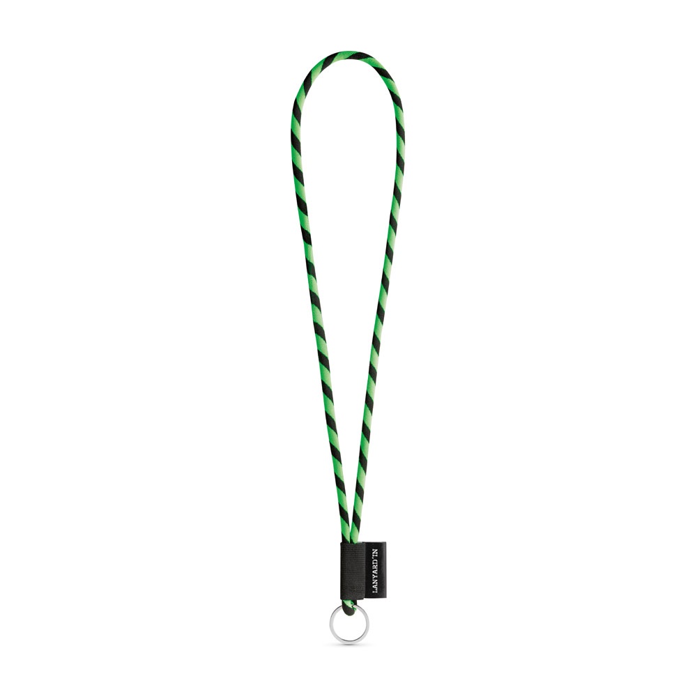 75093. Lanyard Tube Long Set I. Standaard modellen - voor bedrijven en relatiegeschenken - Hexachrome groen, Zwart