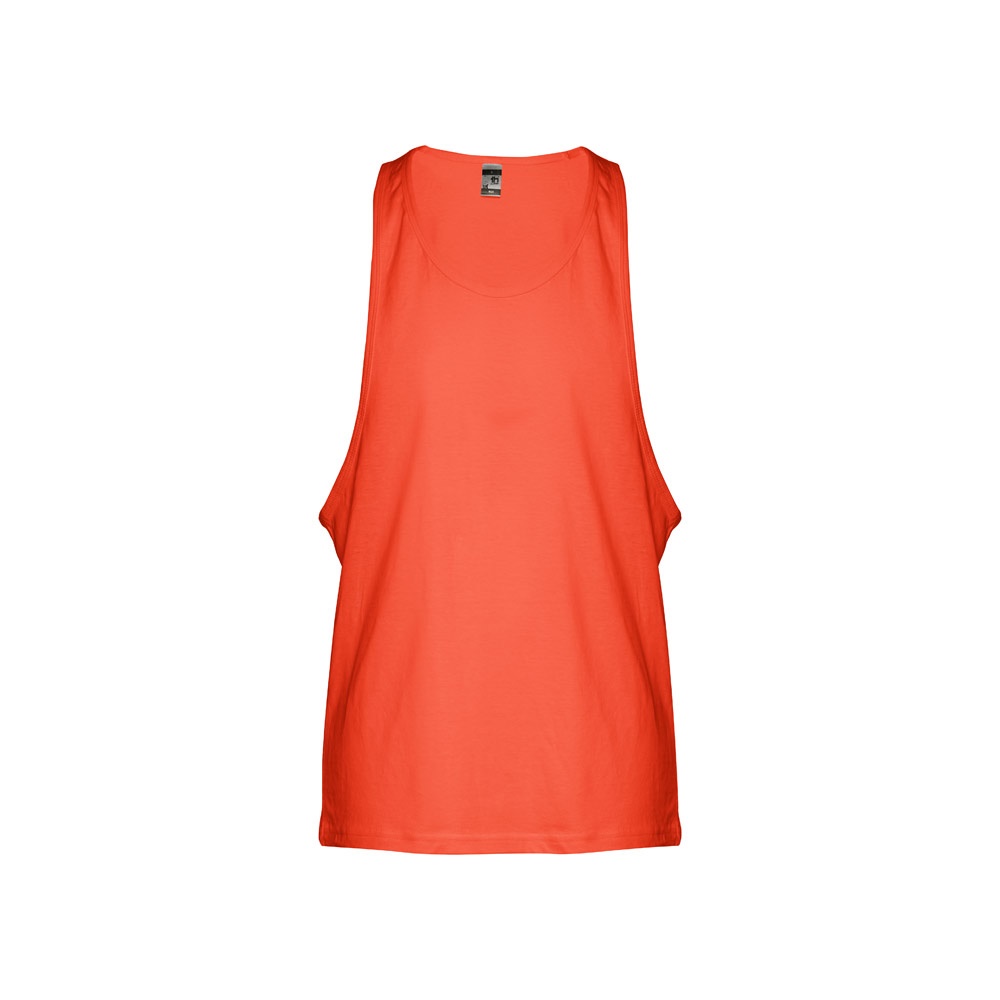 THC IBIZA. Męska koszulka na ramiączka - kopen of bedrukken - Koraal oranje