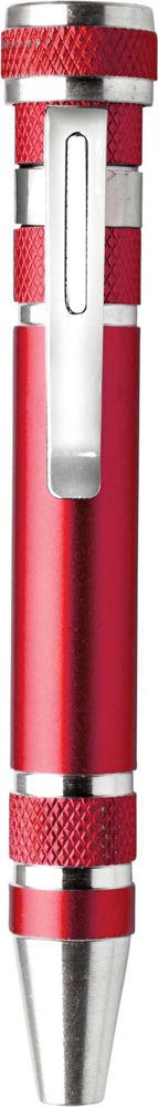 Aluminium zak schoevendraaierset Alyssa - voor bedrijven en relatiegeschenken - Rood