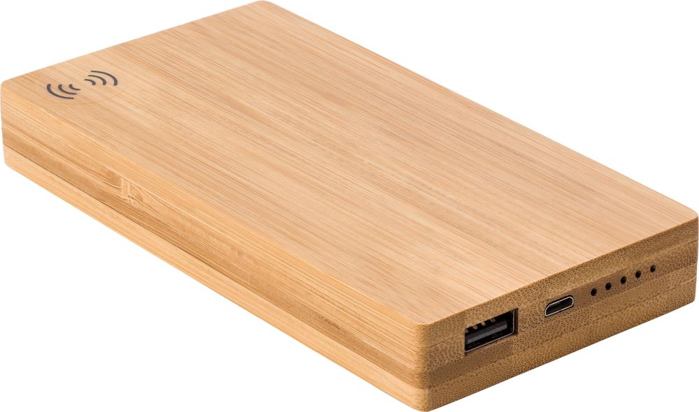 Bamboe powerbank Walter - kopen of bedrukken