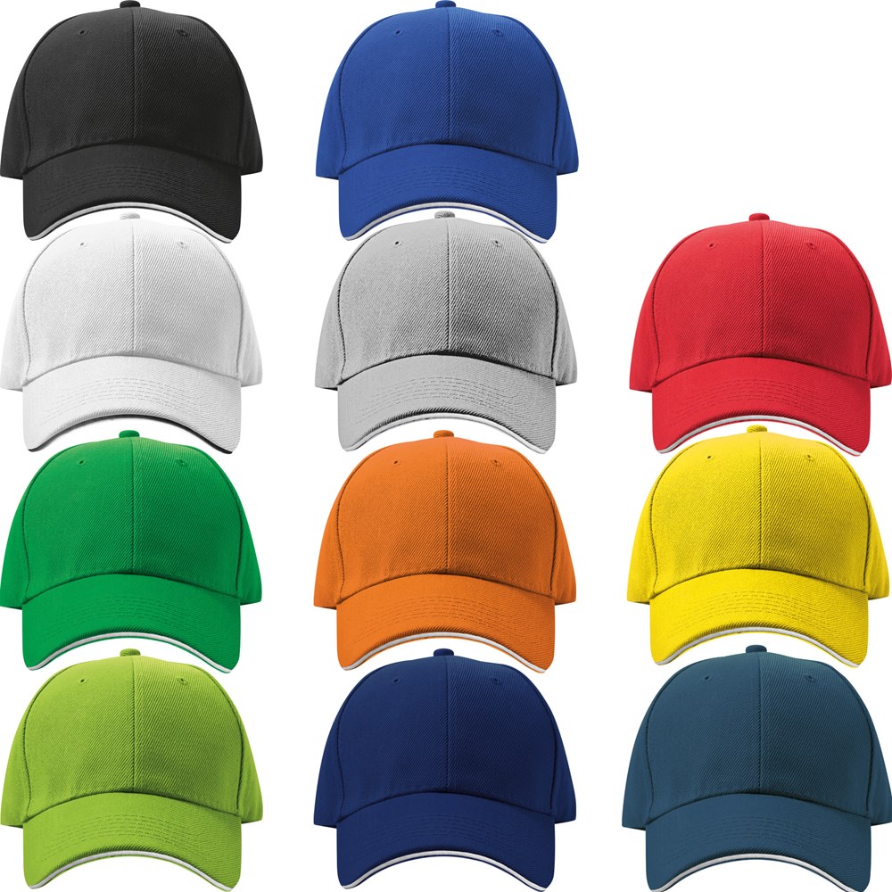 6-panel sandwich katoenen baseballcap - kopen of bedrukken