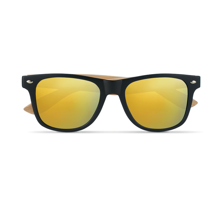 CALIFORNIA TOUCH - Zonnebril met bamboe frame - voor bedrijven en relatiegeschenken - Geel