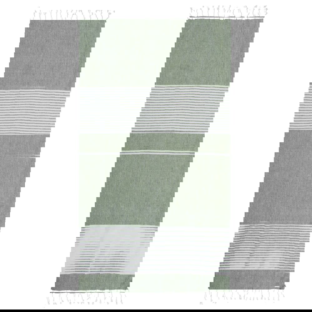 Sagaform Ella grote hamamdoek 145x250cm - met logo of onbedrukt bestellen - Groen