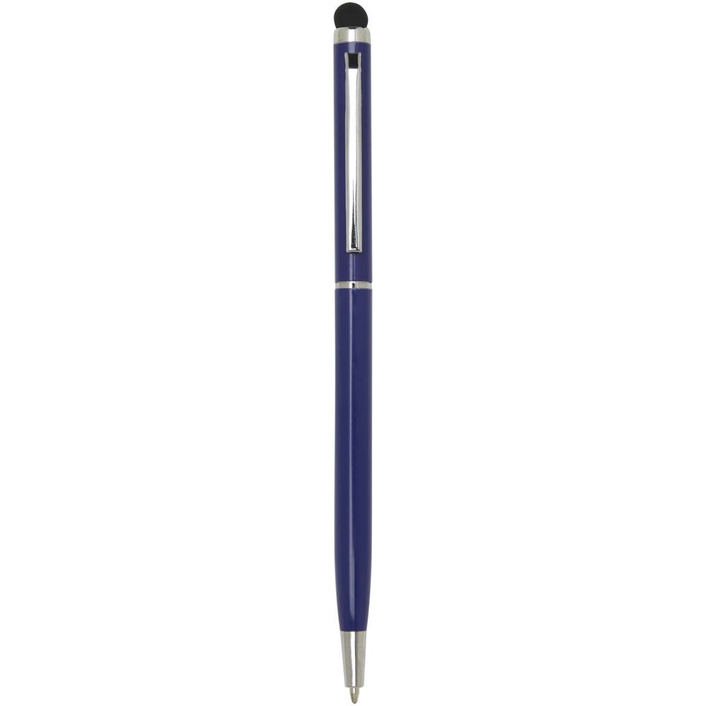Ore aluminium balpen met stylus (blauwe inkt) - met logo of onbedrukt bestellen - Oceaanblauw