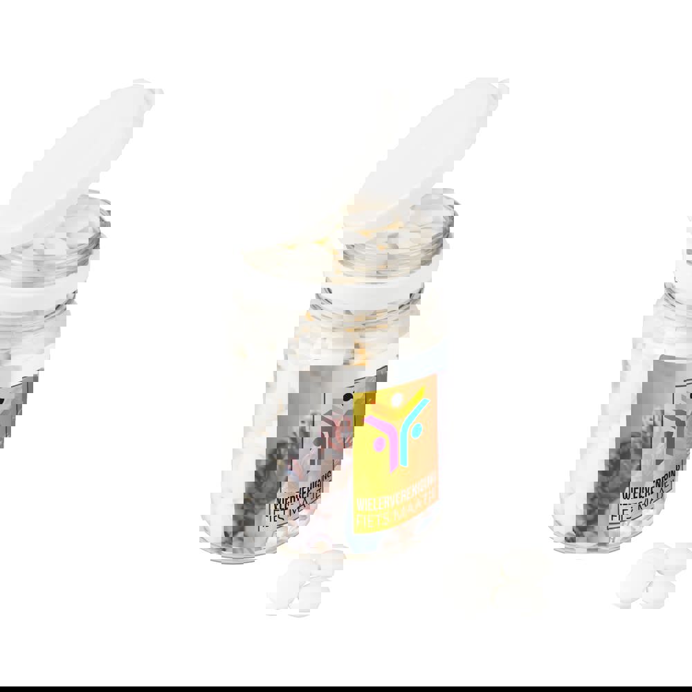 Kunststof potje met snoep - kopen of bedrukken