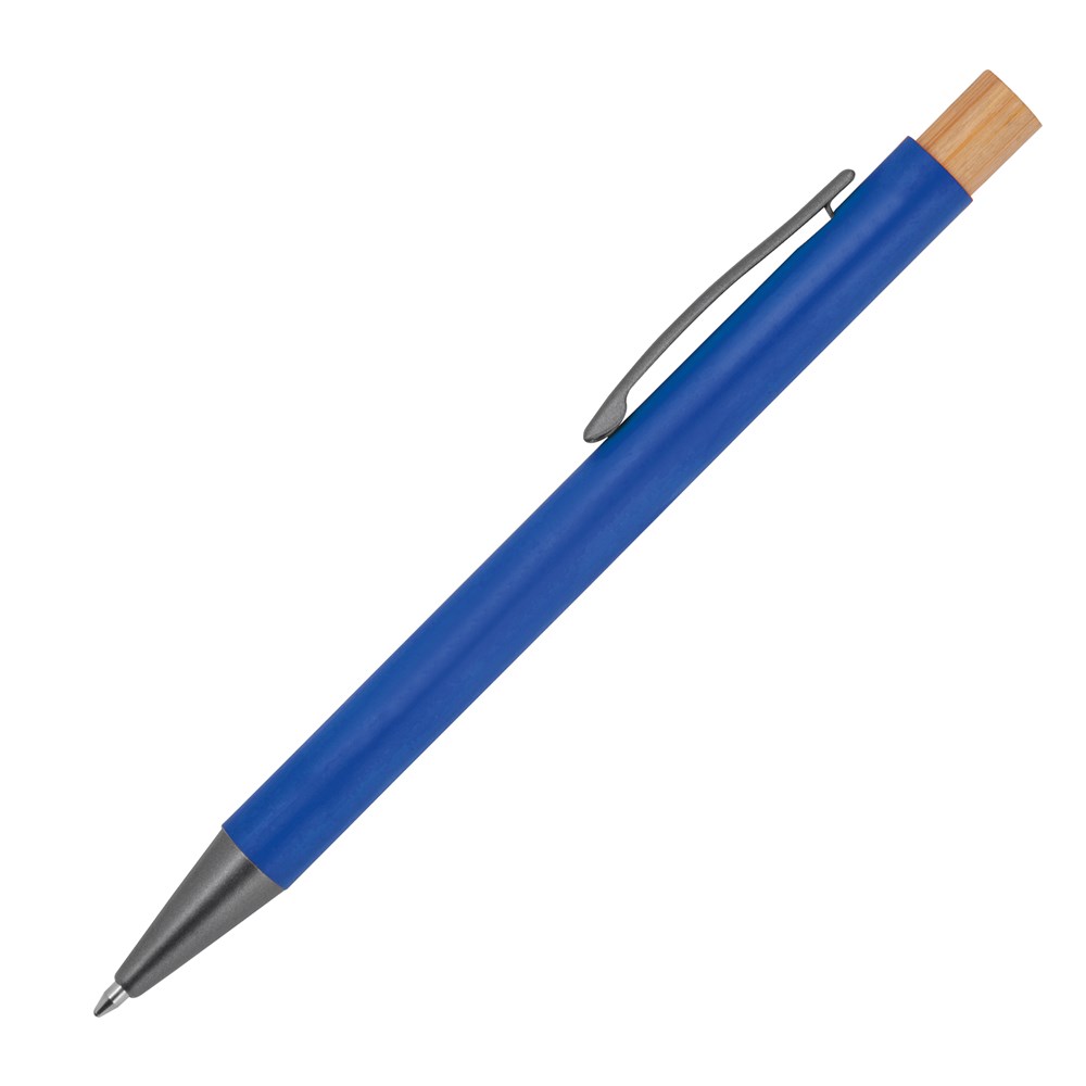 Pen van gerecycled aluminium met bamboe drukker