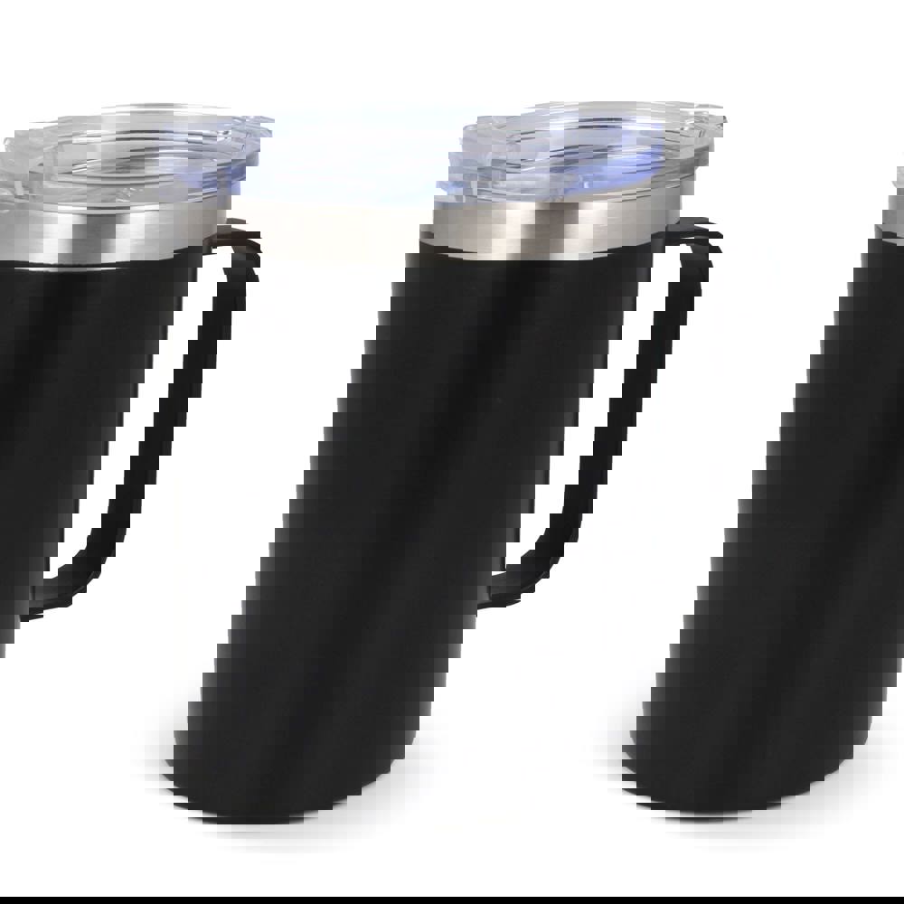 T-ceramic thermomok met deksel Danube 350ml - bedrukt of onbedrukt verkrijgbaar - Zwart