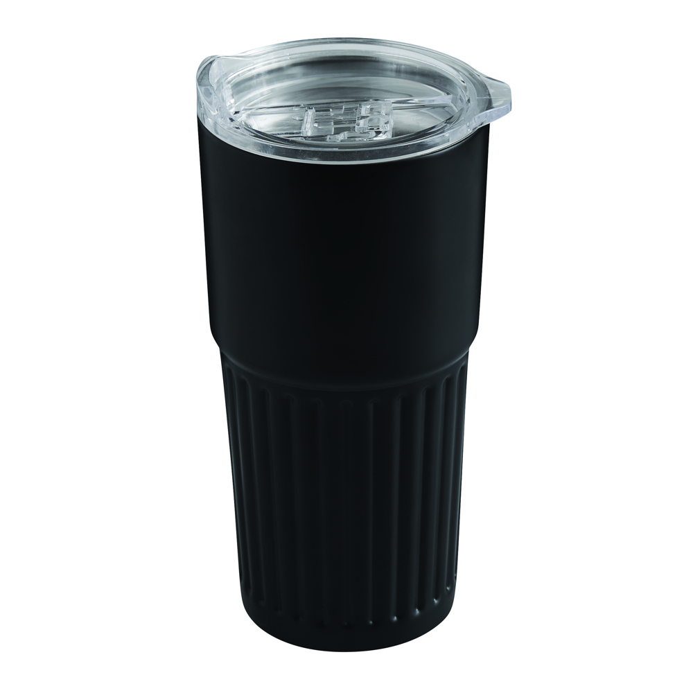 WAVE LINE - Vacuüm drinkbeker - met logo of onbedrukt bestellen - Zwart