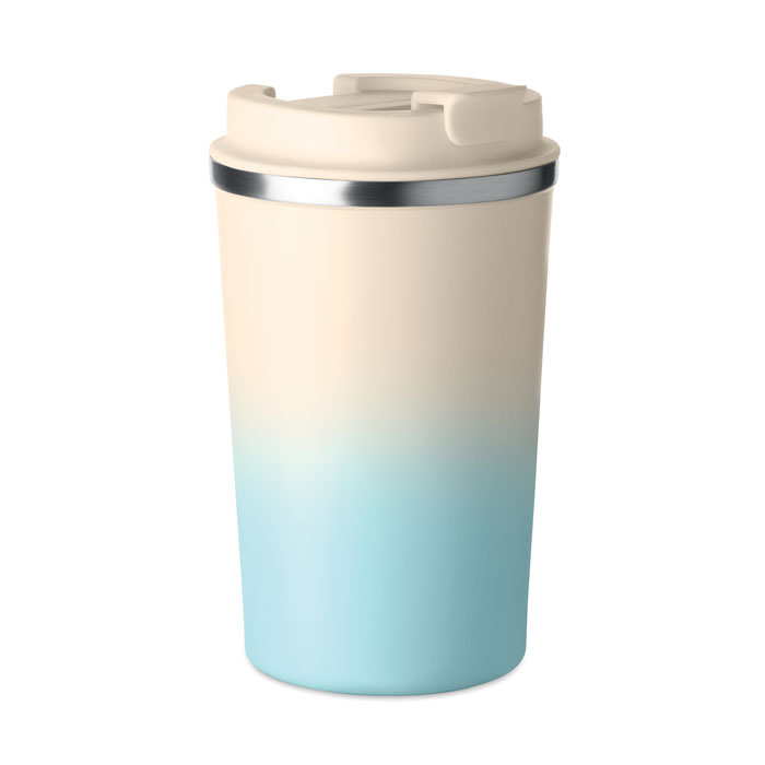 BRACE GRADIENT - Dubbelwandige beker 350ml - kopen of bedrukken - Babyblauw