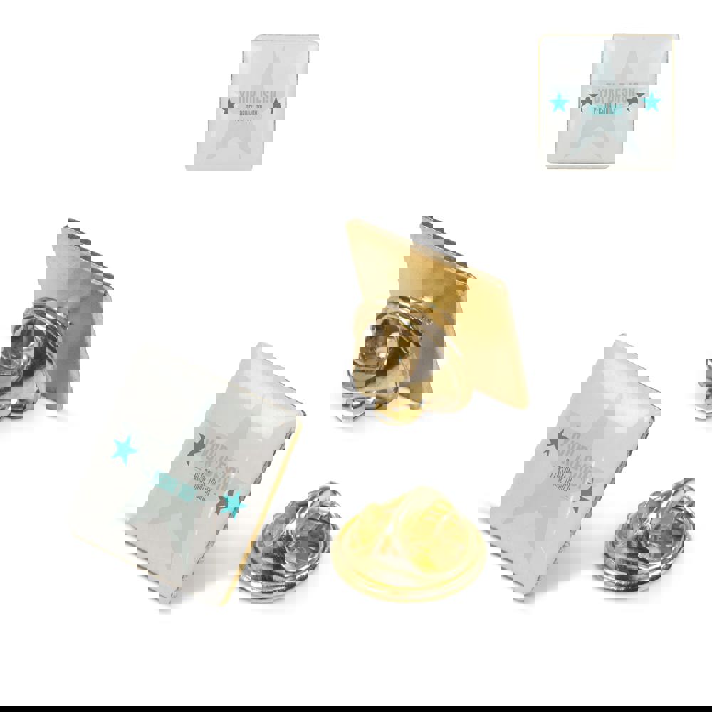 Badge metalen pin 15x15mm - voor bedrijven en relatiegeschenken