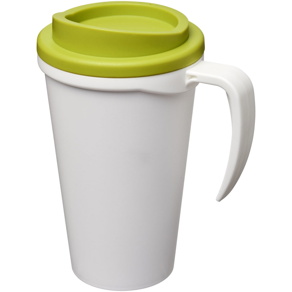 Americano® grande 350 ml geïsoleerde beker - bedrukt of onbedrukt verkrijgbaar - Wit, Lime